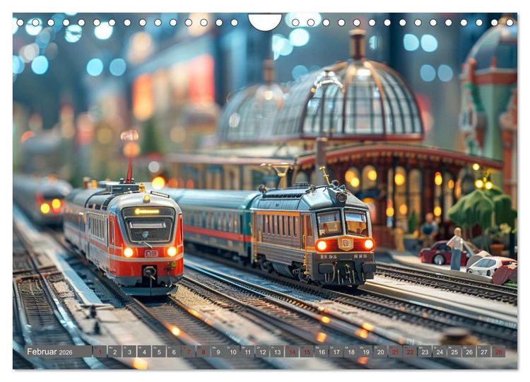 Produktbild: Modelleisenbahnen sind cool (Wandkalender 2026 DIN A4 quer), CALVENDO Monatskalender