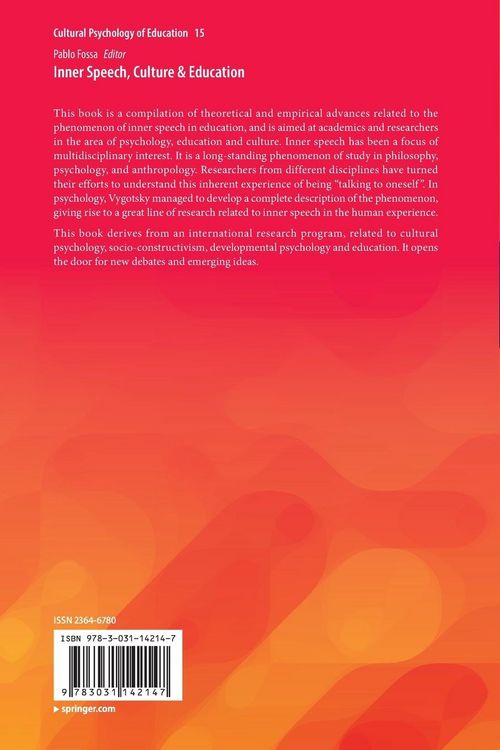 Produktbild: Inner Speech, Culture & Education