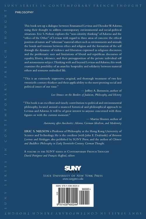 Produktbild: Levinas, Adorno, and the Ethics of the Material Other