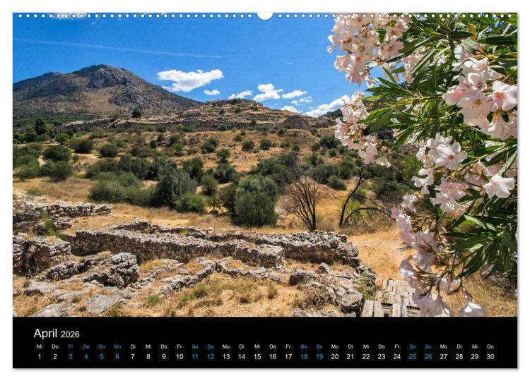 Produktbild: Peloponnes, Griechisches Urgestein von grandioser Sch&ouml;nheit. Die Regionen Argolis, Korinthia und Attika (hochwertiger Premium Wandkalender 2026 DIN A2 quer), Kunstdruck in Hochglanz