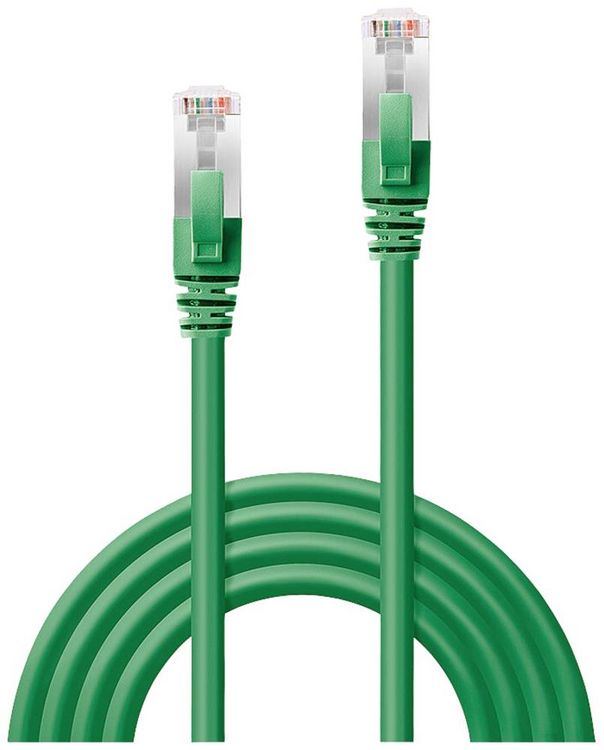 Produktbild: LINDY 47679 RJ45 Patchkabel CAT 6a S/FTP 2.00 m Gr&uuml;n 1 St.
