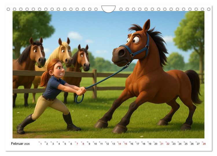 Produktbild: M&auml;dchen brauchen ein Hoppi (Wandkalender 2026 DIN A4 quer), CALVENDO Monatskalender