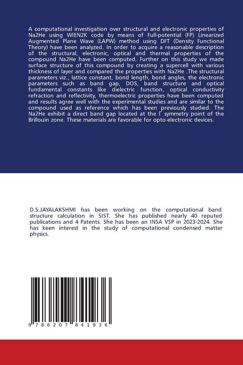 Produktbild: Electronic Structure Calculation Of Na2he