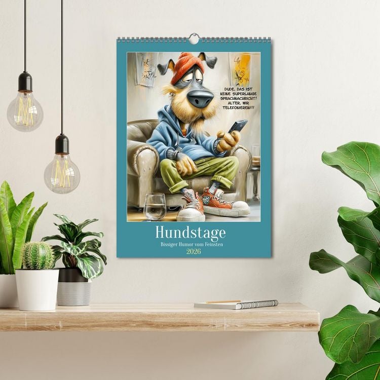Produktbild: Hundstage. Bissiger Humor vom Feinsten (Wandkalender 2026 DIN A3 hoch), CALVENDO Monatskalender