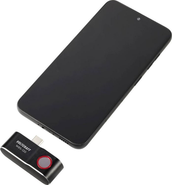 Produktbild: VOLTCRAFT WBS-120 W&auml;rmebildkamera -20 bis 400 &deg;C 120 x 90 Pixel 25 Hz USB-C&reg; Anschluss f&uuml;r Android Ger&auml;te