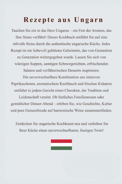 Produktbild: Rezepte aus Ungarn - Das gro&szlig;e ungarische Kochbuch