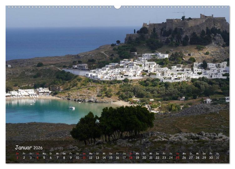 Produktbild: Trauminsel Rhodos (Wandkalender 2026 DIN A2 quer), CALVENDO Monatskalender