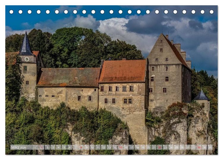 Produktbild: Burgenlandschaft Fr&auml;nkische Schweiz (Tischkalender 2026 DIN A5 quer), CALVENDO Monatskalender