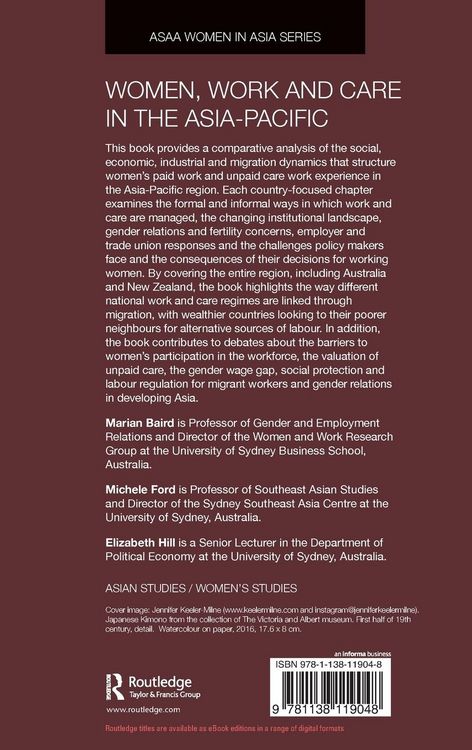 Produktbild: Women, Work and Care in the Asia-Pacific