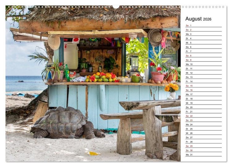 Produktbild: Seychellen: La Digue und Mah&eacute; - zwei Trauminseln (Wandkalender 2026 DIN A2 quer), CALVENDO Monatskalender