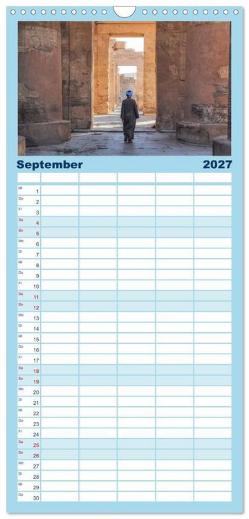 Produktbild: Familienplaner 2027 - &Auml;gypten mit 5 Spalten (Wandkalender, 21 x 45 cm) CALVENDO