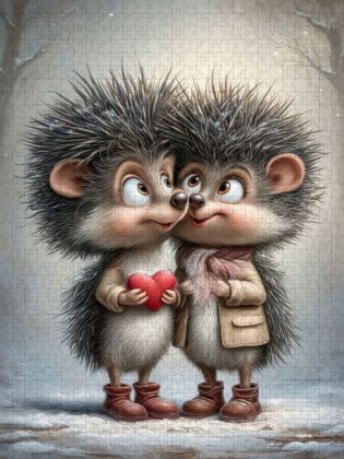 Produktbild: CALVENDO Puzzle Igel - Liebe | 1000 Teile Lege-Gr&ouml;&szlig;e 64x48cm Foto-Puzzle f&uuml;r gl&uuml;ckliche Stunden