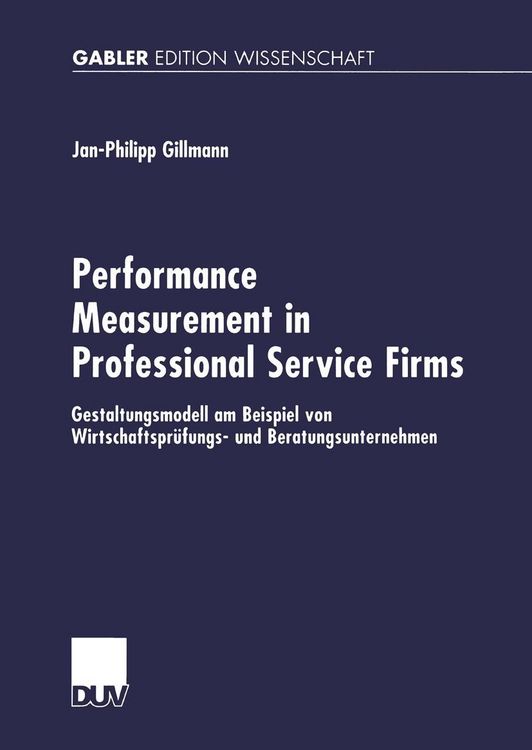 Produktbild: Performance Measurement in Professional Service Firms