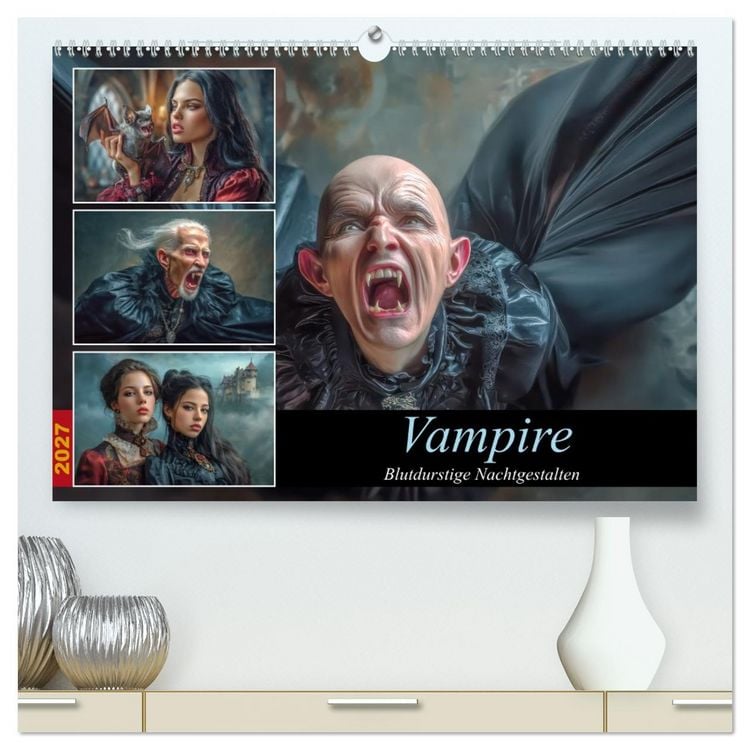 Produktbild: Vampire - Blutdurstige Nachtgestalten (hochwertiger Premium Wandkalender 2027 DIN A2 quer), Kunstdruck in Hochglanz