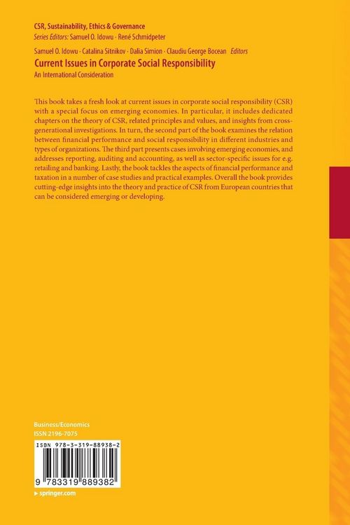 Produktbild: Current Issues in Corporate Social Responsibility