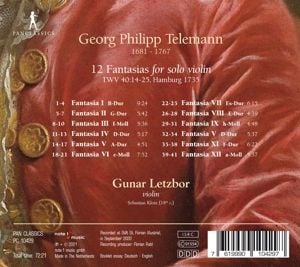 Produktbild: Georg Philipp Telemann: 12 Fantasias for solo Viol