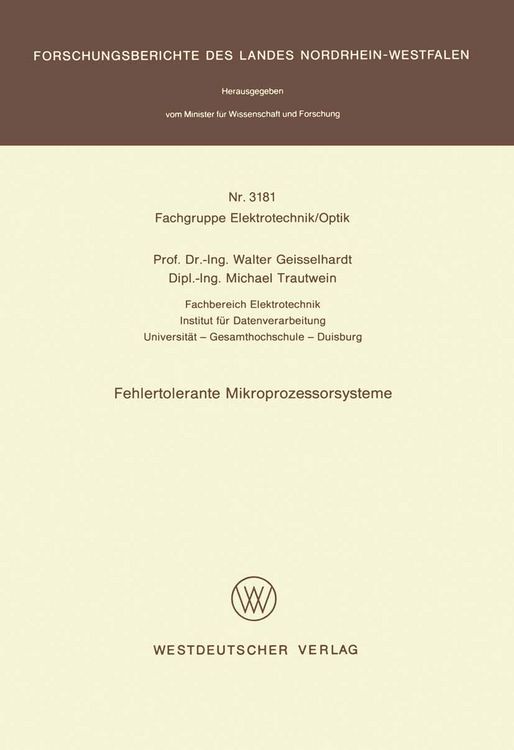 Produktbild: Fehlertolerante Mikroprozessorsysteme
