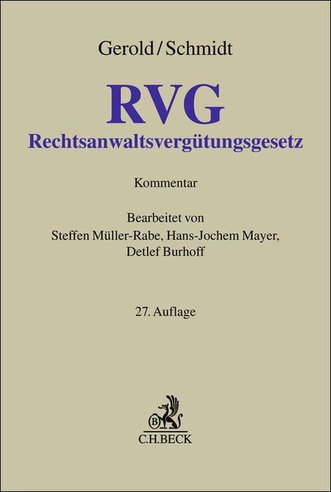 Produktbild: Rechtsanwaltsverg&uuml;tungsgesetz. RVG