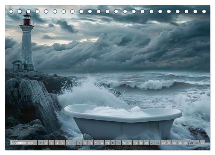 Produktbild: Wannenidylle (Tischkalender 2026 DIN A5 quer), CALVENDO Monatskalender