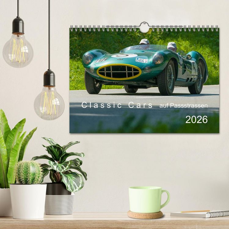 Produktbild: Classic Cars auf Passstrassen 2026 (Wandkalender 2026 DIN A4 quer), CALVENDO Monatskalender