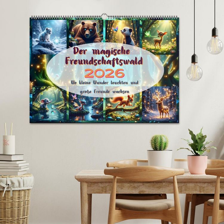 Produktbild: Der magische Freundschaftswald (Wandkalender 2026 DIN A2 quer), CALVENDO Monatskalender