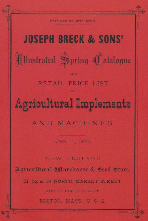 Produktbild: Joseph Breck & Sons' 1880 Catalogue