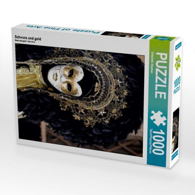 Produktbild: CALVENDO Puzzle Schwarz und gold | 1000 Teile Lege-Gr&ouml;&szlig;e 64x48cm Foto-Puzzle f&uuml;r gl&uuml;ckliche Stunden