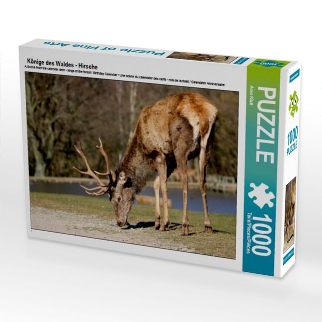 Produktbild: CALVENDO Puzzle K&ouml;nige des Waldes - Hirsche | 1000 Teile Lege-Gr&ouml;&szlig;e 64x48cm Foto-Puzzle f&uuml;r gl&uuml;ckliche Stunden