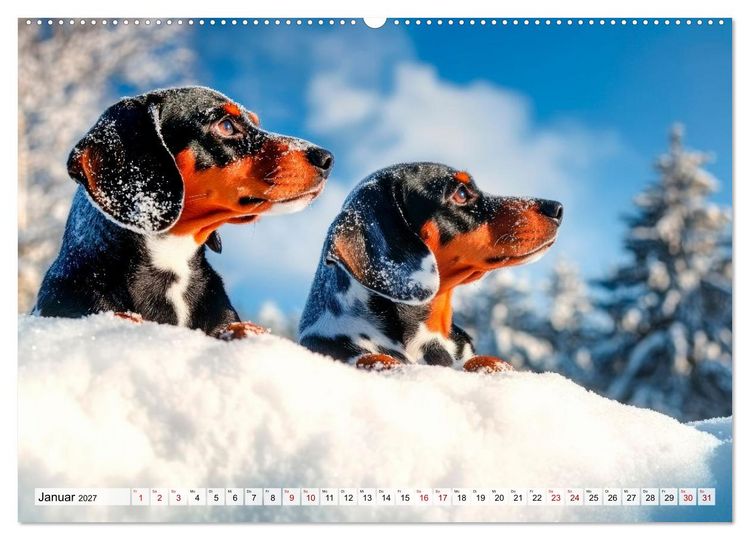 Produktbild: Lieblingshund Dackel (Wandkalender 2027 DIN A2 quer), CALVENDO Monatskalender