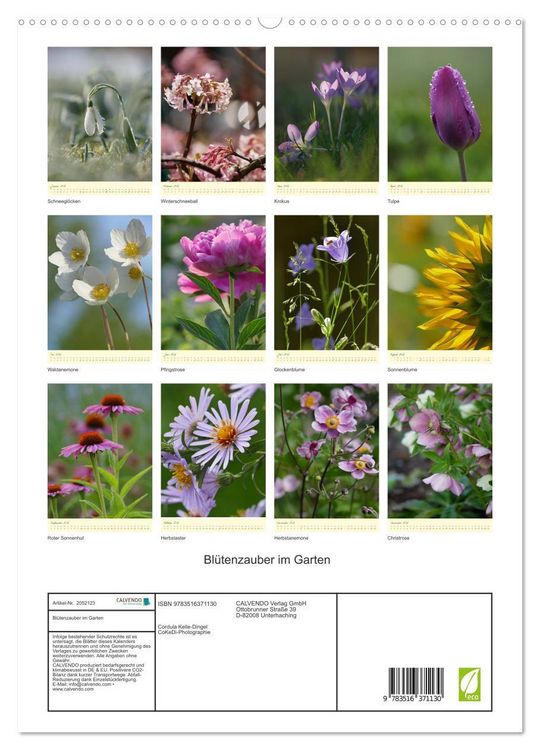 Produktbild: Bl&uuml;tenzauber im Garten (hochwertiger Premium Wandkalender 2026 DIN A2 hoch), Kunstdruck in Hochglanz