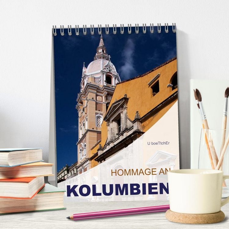 Produktbild: HOMMAGE AN KOLUMBIEN (Tischkalender 2026 DIN A5 hoch), CALVENDO Monatskalender