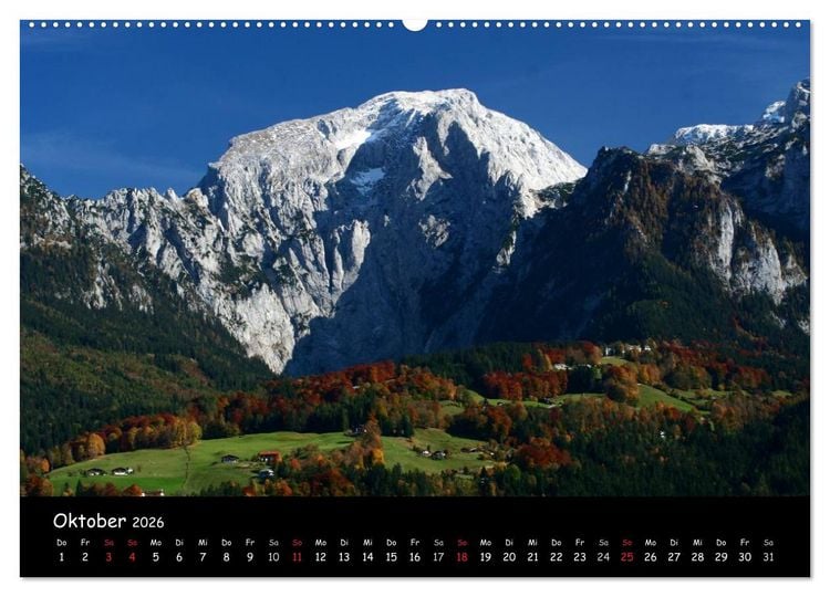 Produktbild: DIE ALPEN - Schroffe Gipfel und stille Seen (Wandkalender 2026 DIN A2 quer), CALVENDO Monatskalender