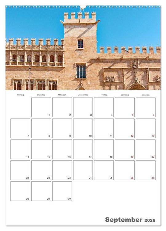 Produktbild: Valencia - Reiseplaner (hochwertiger Premium Wandkalender 2026 DIN A2 hoch), Kunstdruck in Hochglanz
