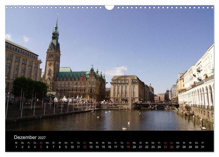 Produktbild: Hansestadt Hamburg (Wandkalender 2027 DIN A3 quer), CALVENDO Monatskalender