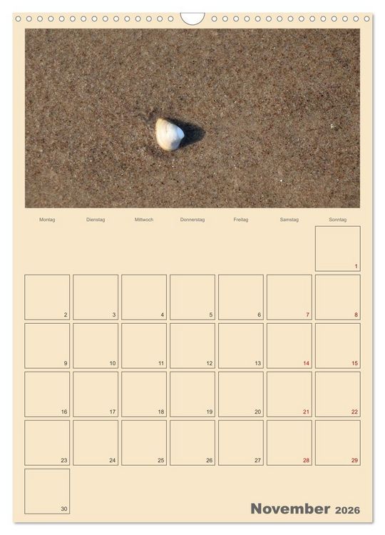 Produktbild: Usedom Ostsee - Terminplaner (Wandkalender 2026 DIN A3 hoch), CALVENDO Monatskalender