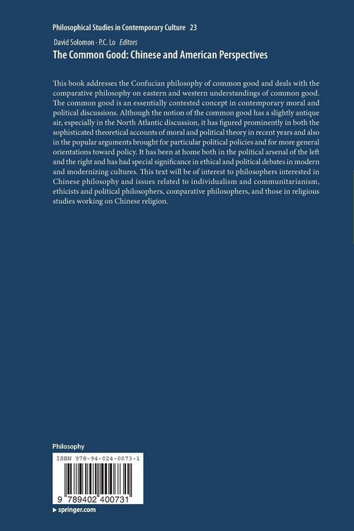 Produktbild: The Common Good: Chinese and American Perspectives