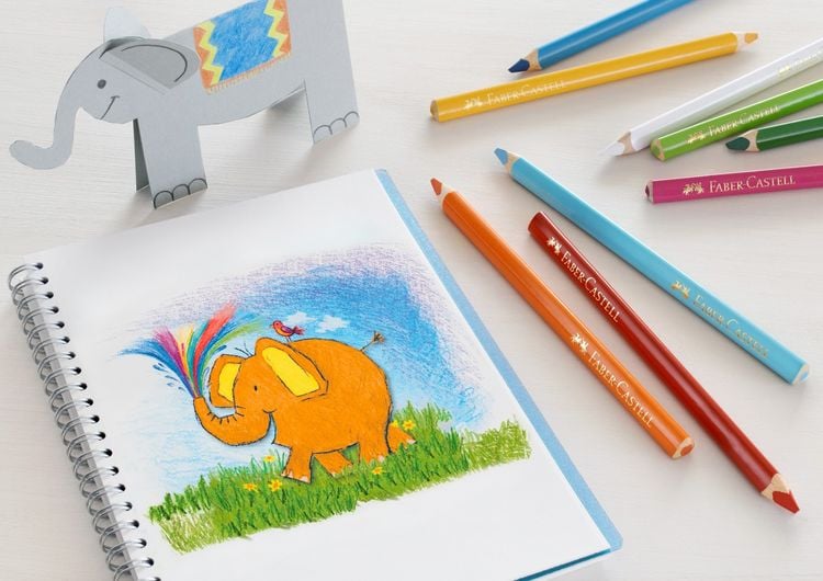 Produktbild: Faber-Castell Buntstifte Jumbo Dreikant 6er