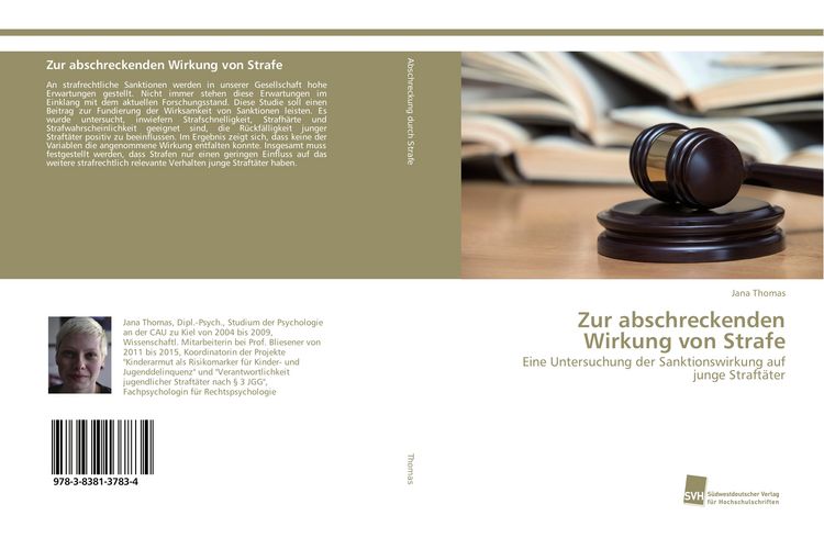 Produktbild: Zur abschreckenden Wirkung von Strafe