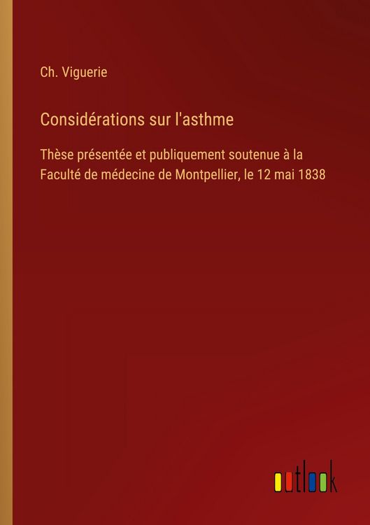 Produktbild: Consid&eacute;rations sur l'asthme
