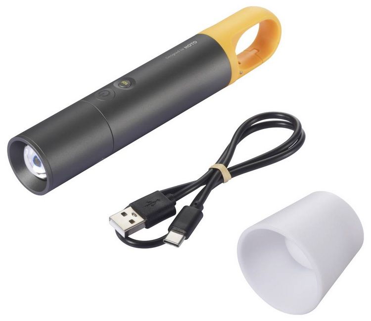 Produktbild: HOTO HTE0015GL Handlampe verstellbar, Einstellbare Punktgr&ouml;&szlig;e Li-Ionen Akkus 1000 lm 24 h 160 g