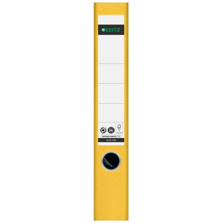 Produktbild: LEITZ Standardordner 180&deg; wolkenmarmor/gelb DIN A4 R&uuml;ckenbreite 5cm