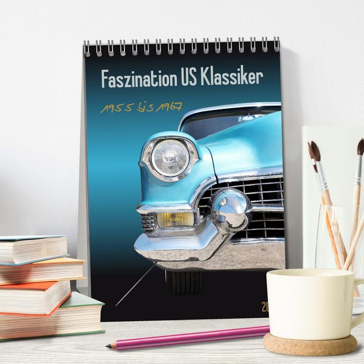 Produktbild: Faszination US Klassiker 1955 bis 1967 (Tischkalender 2026 DIN A5 hoch), CALVENDO Monatskalender