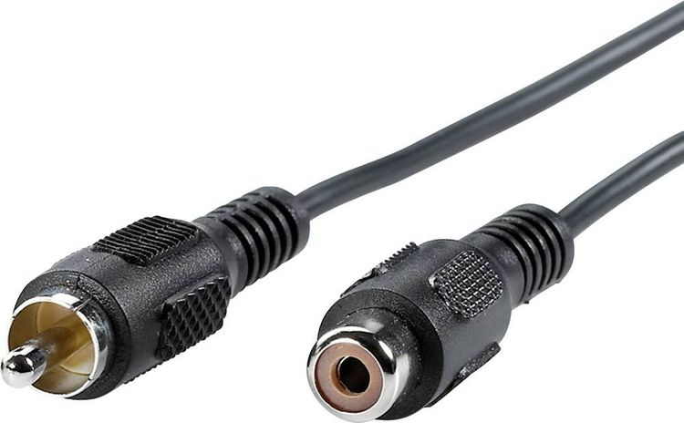 Produktbild: Value Cinch Video Anschlusskabel [1x Cinch-Stecker - 1x Cinch-Buchse] 5.00m Schwarz