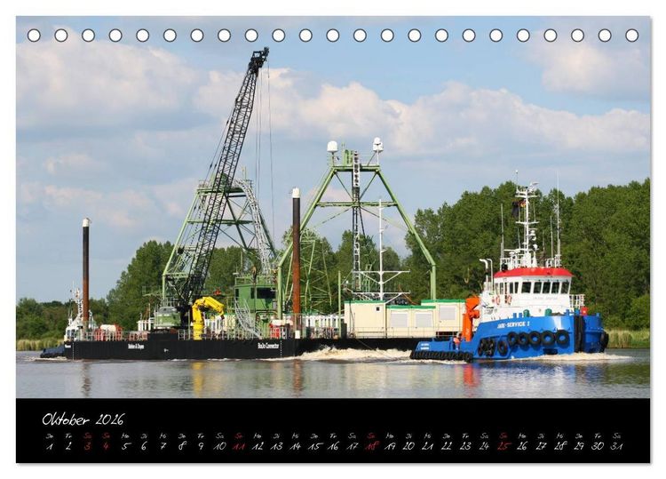 Produktbild: Schiffe - Unterwegs in Norddeutschland (Tischkalender 2026 DIN A5 quer), CALVENDO Monatskalender