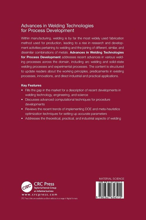 Produktbild: Advances in Welding Technologies for Process Development