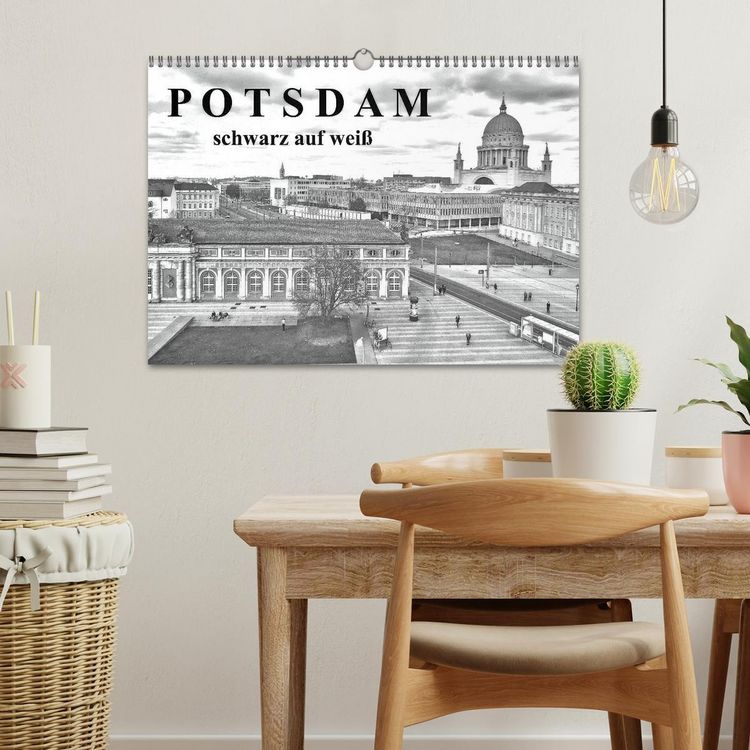 Produktbild: Potsdam schwarz auf wei&szlig; (Wandkalender 2026 DIN A3 quer), CALVENDO Monatskalender