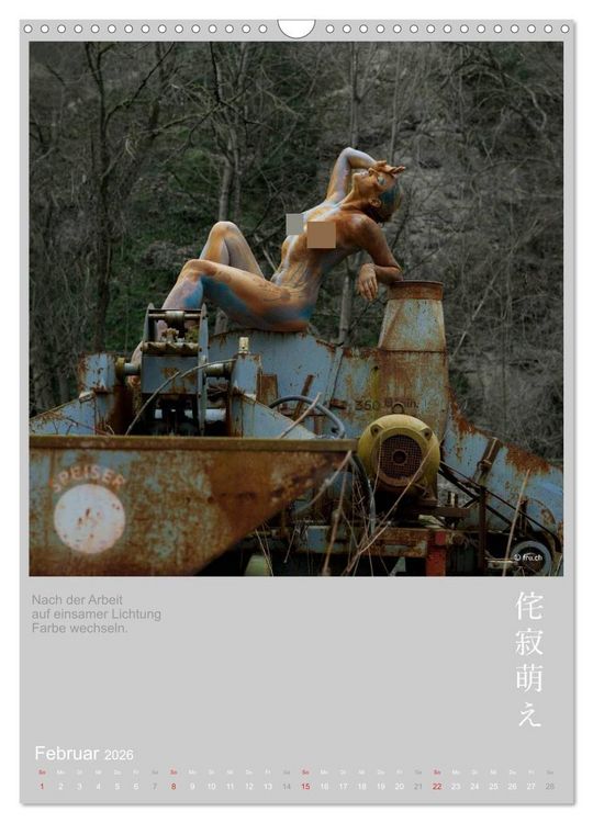 Produktbild: wabi sabi moe - hinrei&szlig;end vergammelt erotisch - Akt/Bodypainting (Wandkalender 2026 DIN A3 hoch), CALVENDO Monatskalender