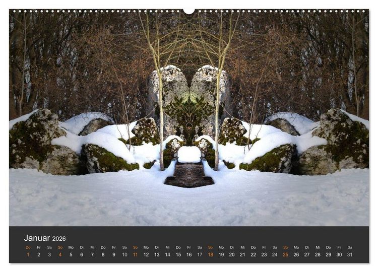 Produktbild: Spiegelwelten - Im Reich der Naturwesen (Wandkalender 2026 DIN A2 quer), CALVENDO Monatskalender
