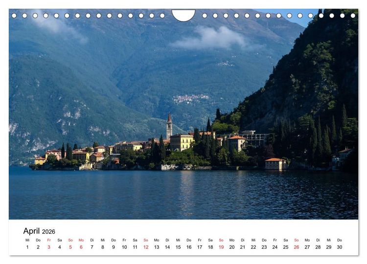 Produktbild: Impressionen vom Comer See (Wandkalender 2026 DIN A4 quer), CALVENDO Monatskalender