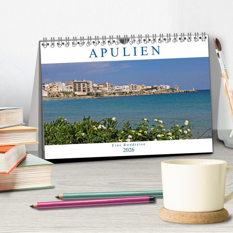 Produktbild: Apulien - Eine Rundreise (Tischkalender 2026 DIN A5 quer), CALVENDO Monatskalender
